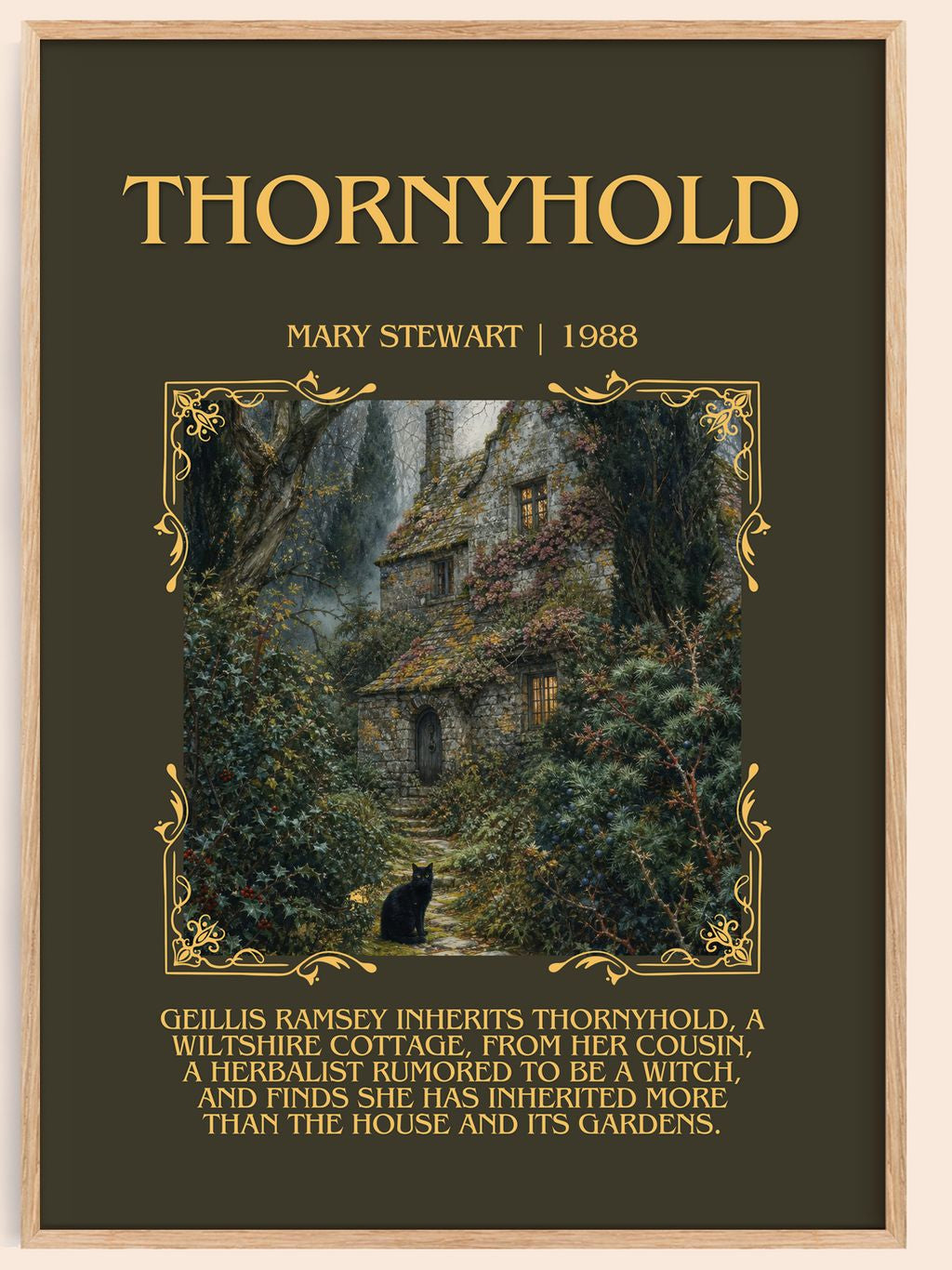 Thornyhold Minimalist Book Poster by Mary Stewart – book poster
