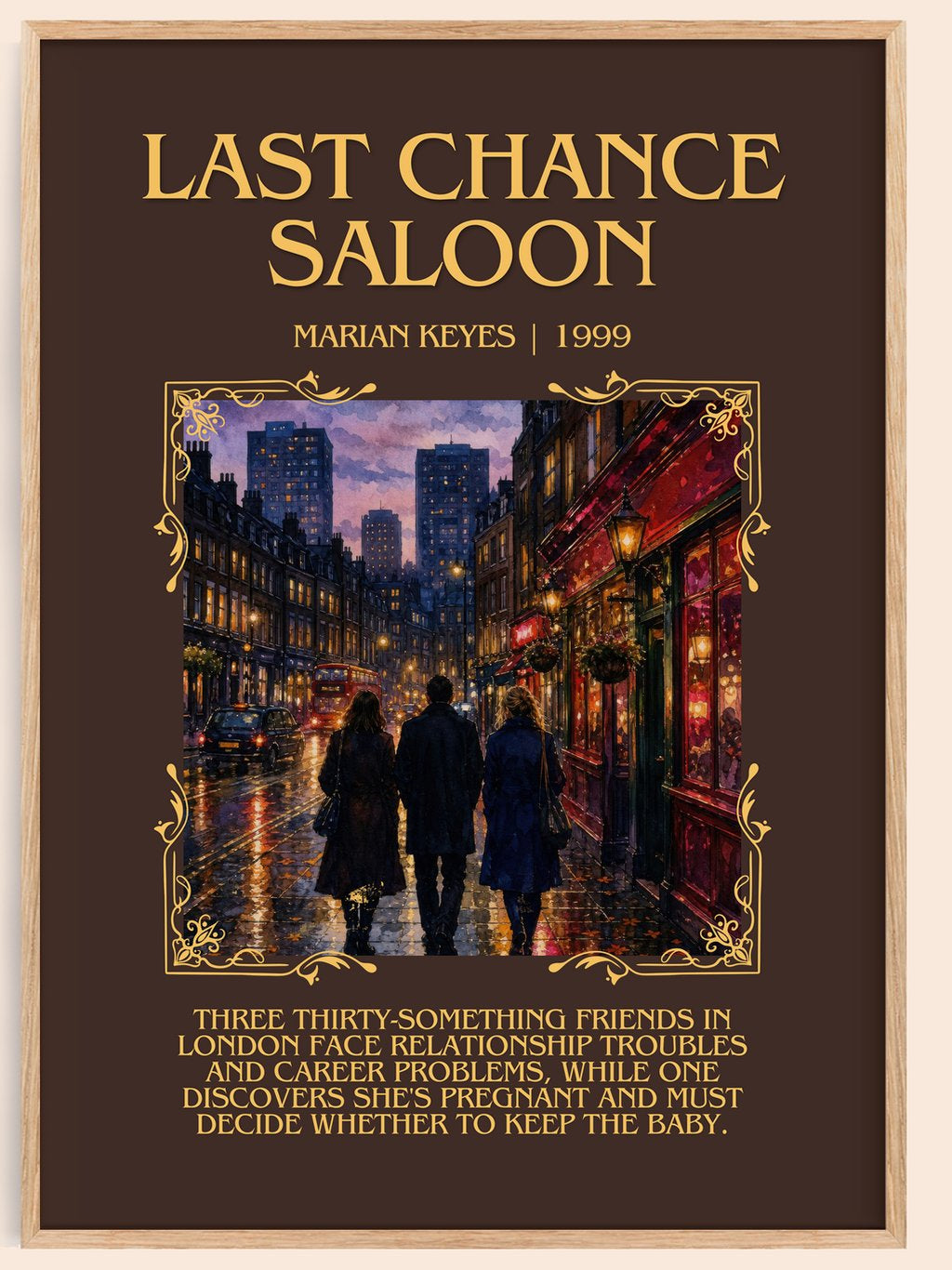 Last Chance Saloon Minimalist Book Poster by Marian Keyes – book poster