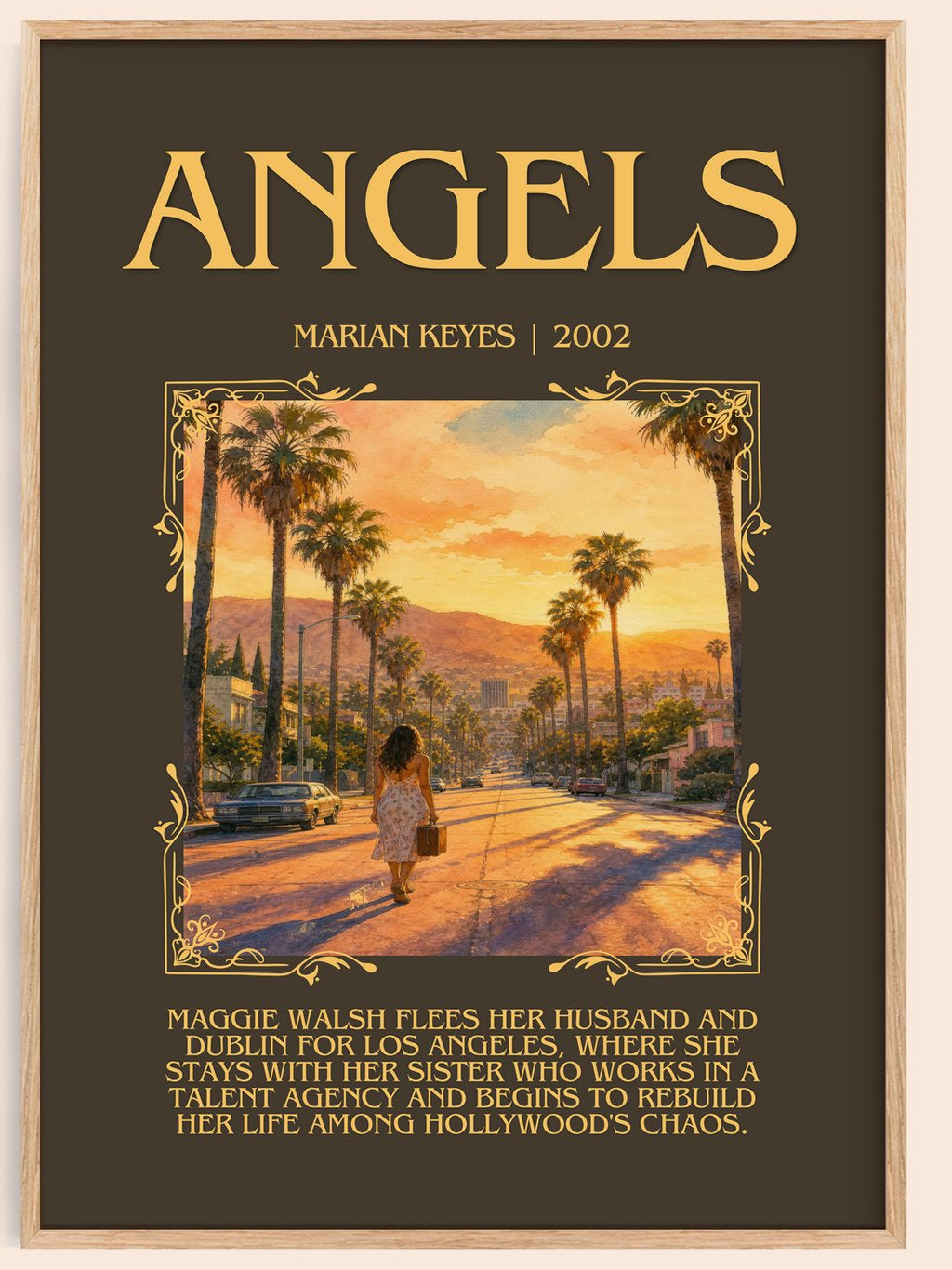 Angels Minimalist Book Poster by Marian Keyes – book poster