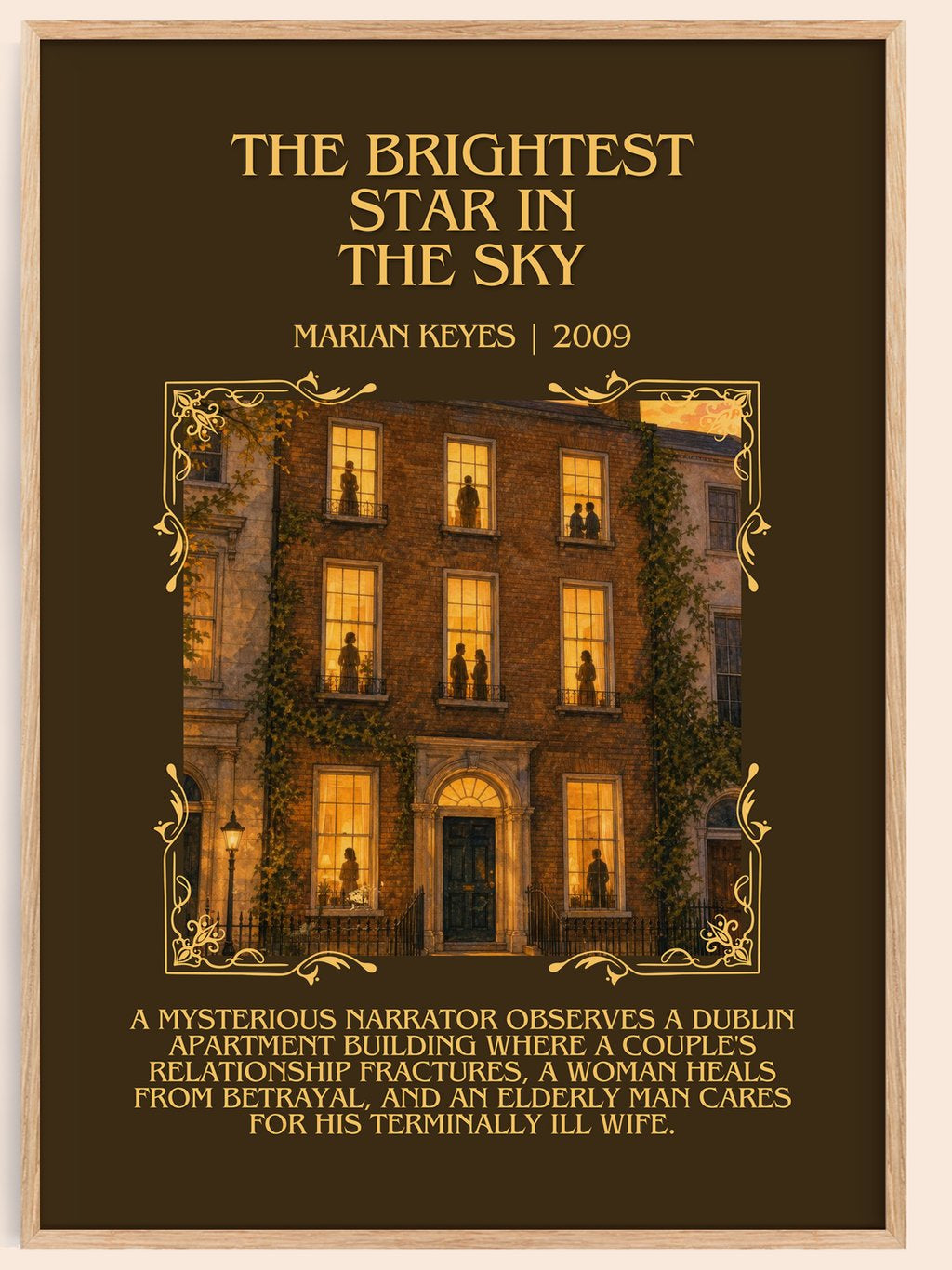 The Brightest Star in the Sky Minimalist Book Poster by Marian Keyes – book poster