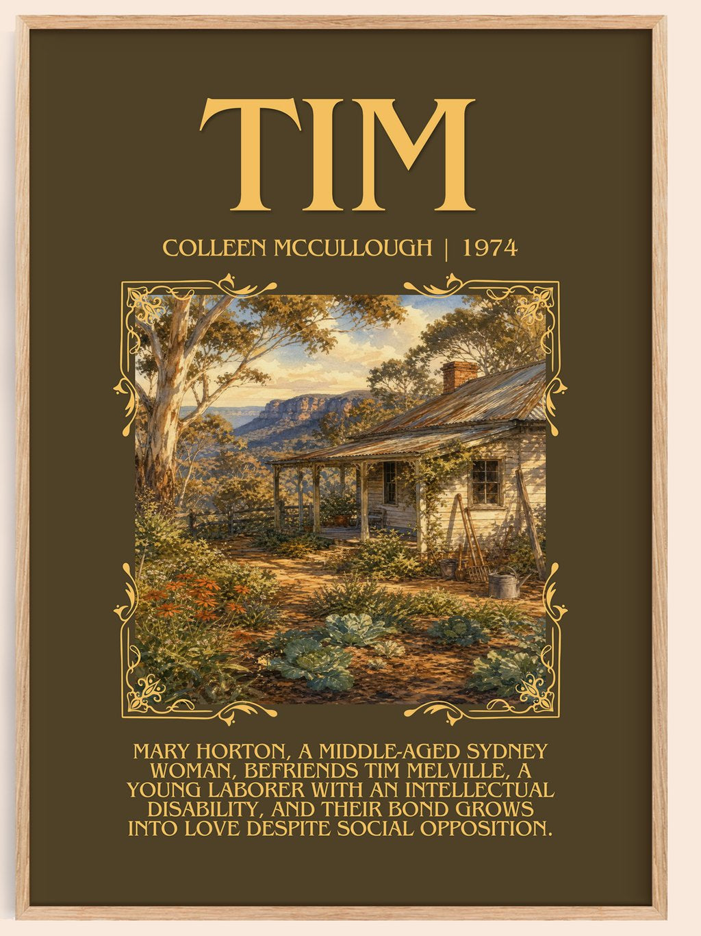 Tim Minimalist Book Poster by Colleen McCullough – book poster