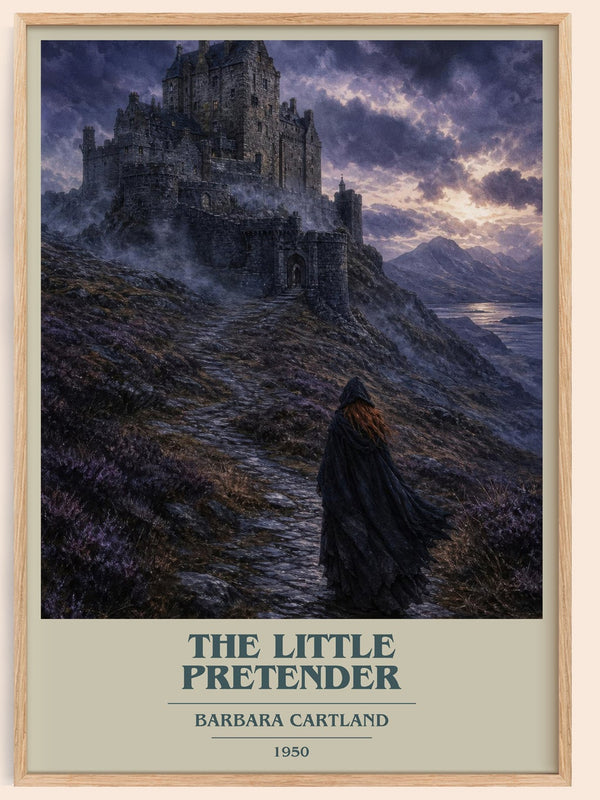 The Little Pretender book cover book poster by Barbara Cartland – framed literary art print