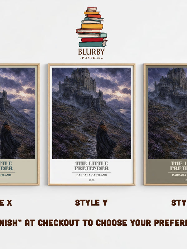 The Little Pretender book cover print in frame leaning in hallway – romance wall art