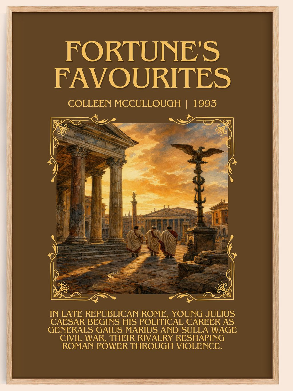 Fortune's Favourites Minimalist Book Poster by Colleen McCullough – book poster