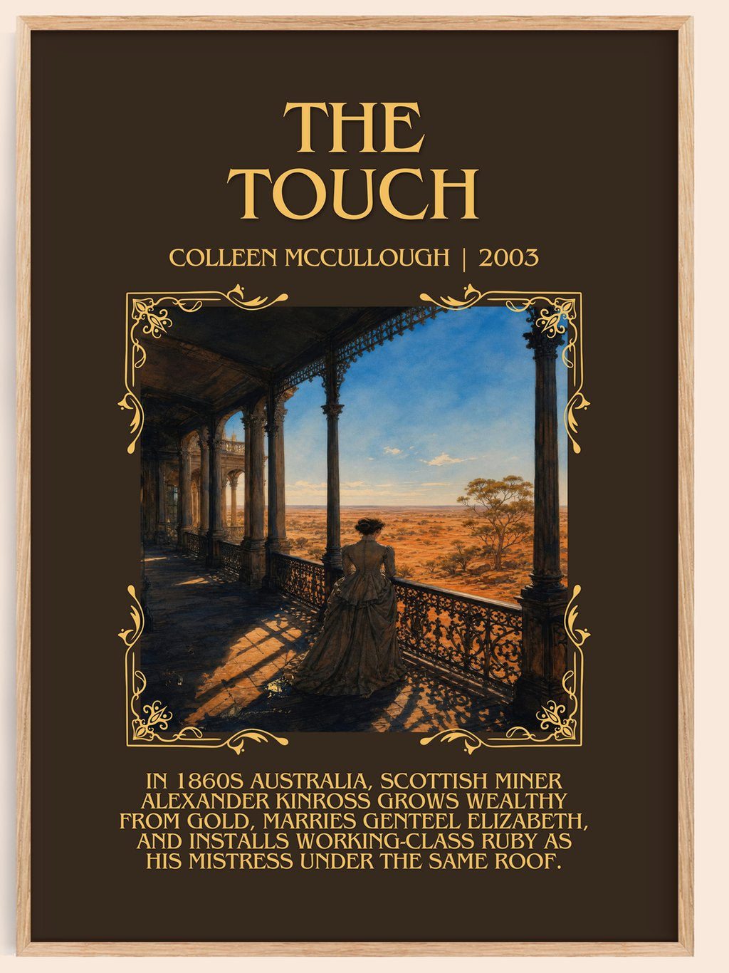The Touch Minimalist Book Poster by Colleen McCullough – book poster