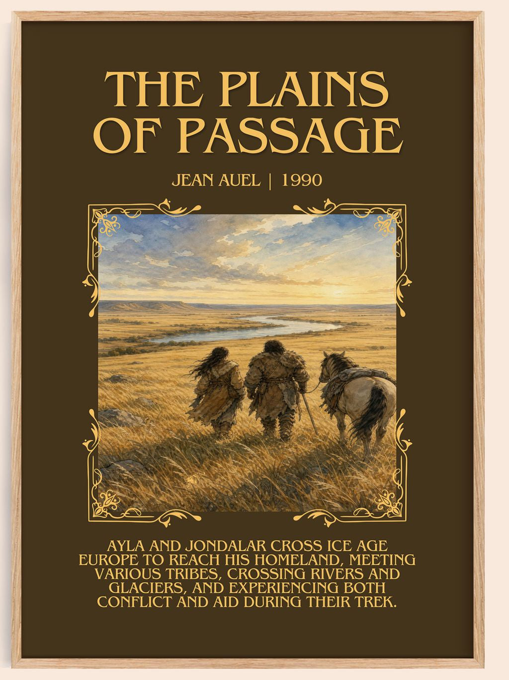 The Plains of Passage Minimalist Book Poster by Jean Auel – book poster