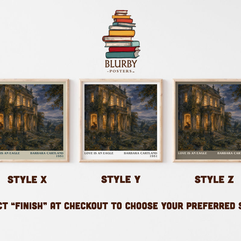 Love Is An Eagle literary print in frame leaning in hallway – romance wall art