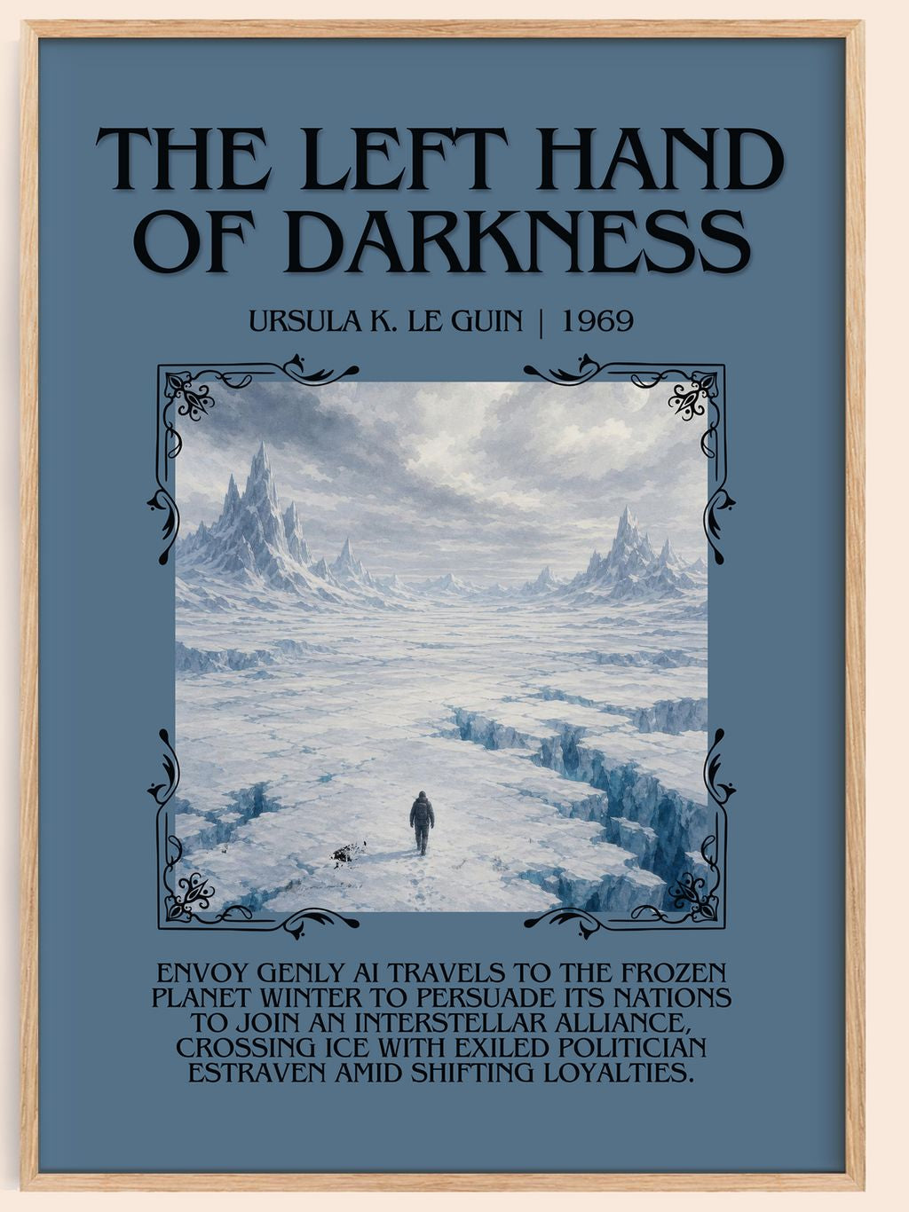 The Left Hand of Darkness Minimalist Book Poster by Ursula K. Le Guin – book poster