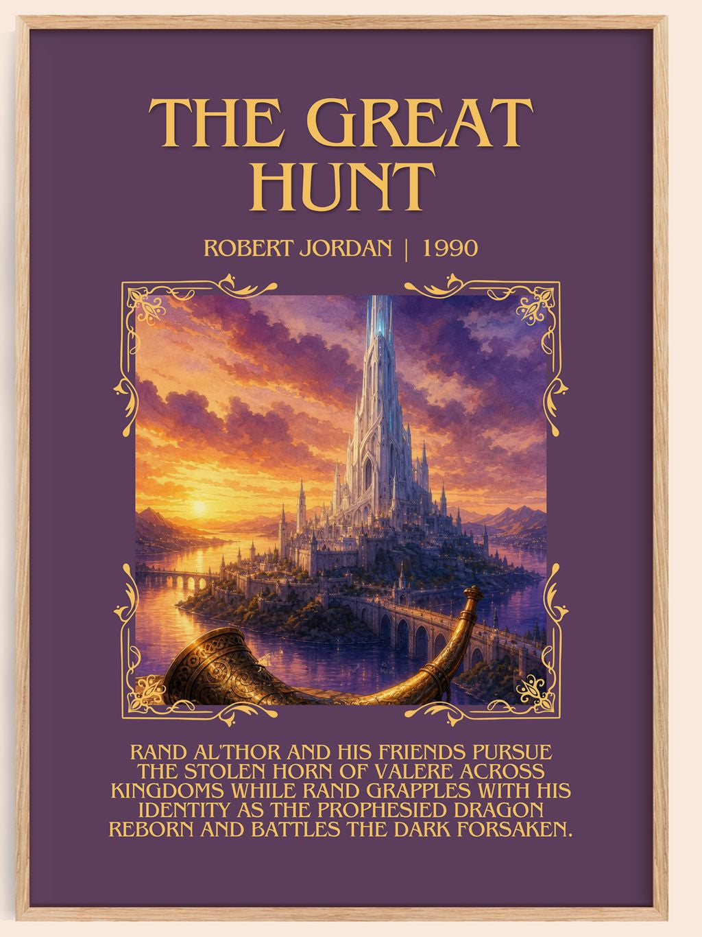 The Great Hunt Minimalist Book Poster by Robert Jordan – book poster