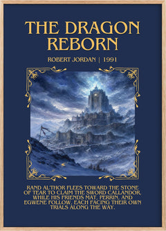 The Dragon Reborn Minimalist Book Poster by Robert Jordan