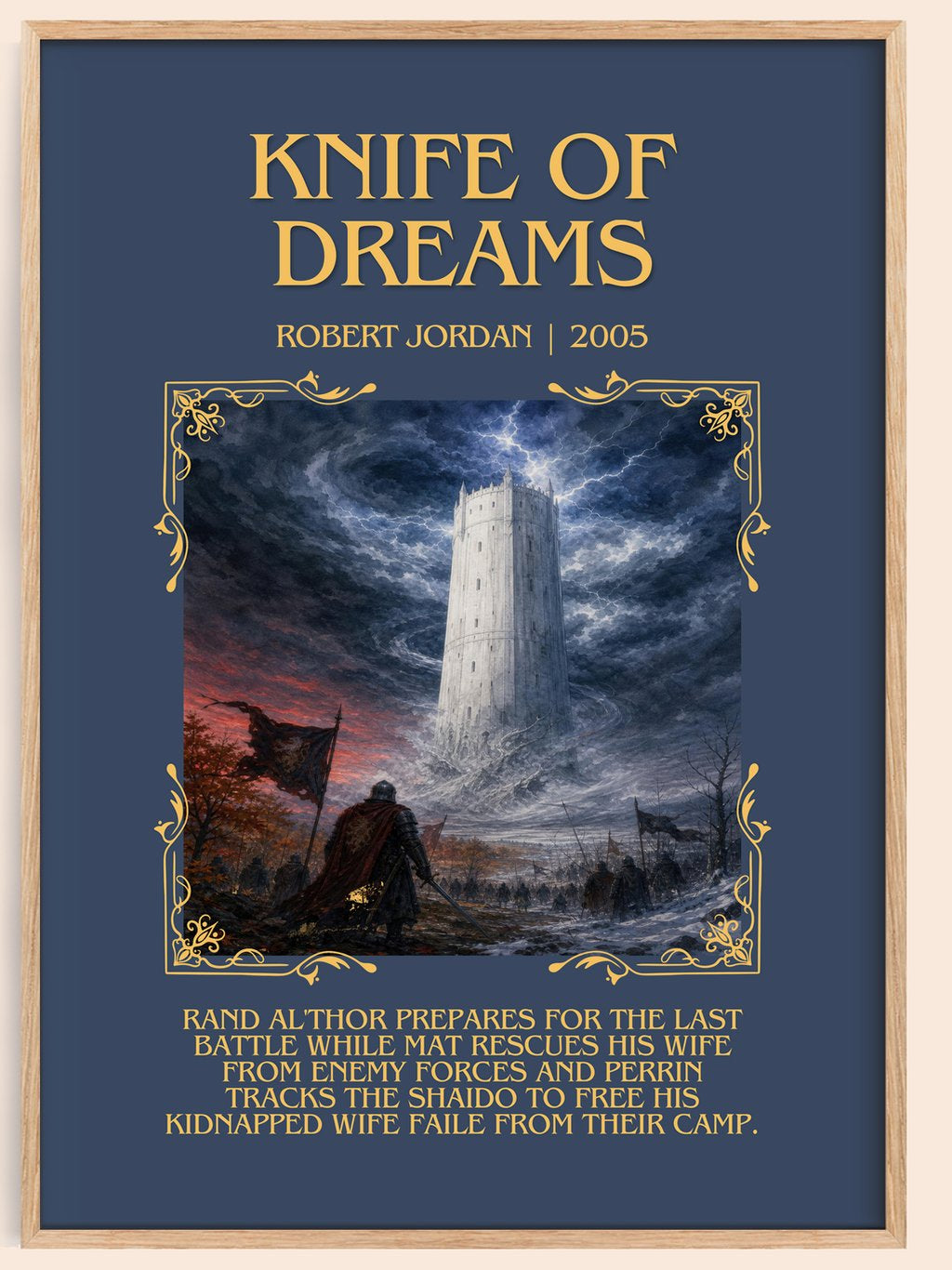 Knife of Dreams Minimalist Book Poster by Robert Jordan – book poster