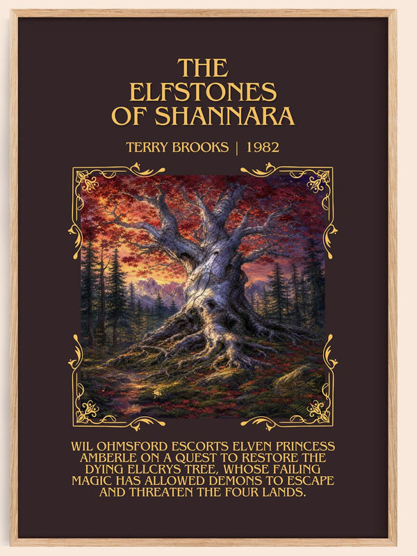The Elfstones of Shannara Minimalist Book Poster by Terry Brooks – book poster