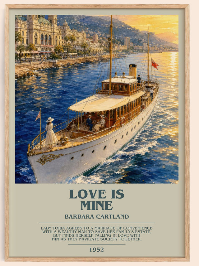 Love Is Mine Bookish Wall Art by Barbara Cartland
