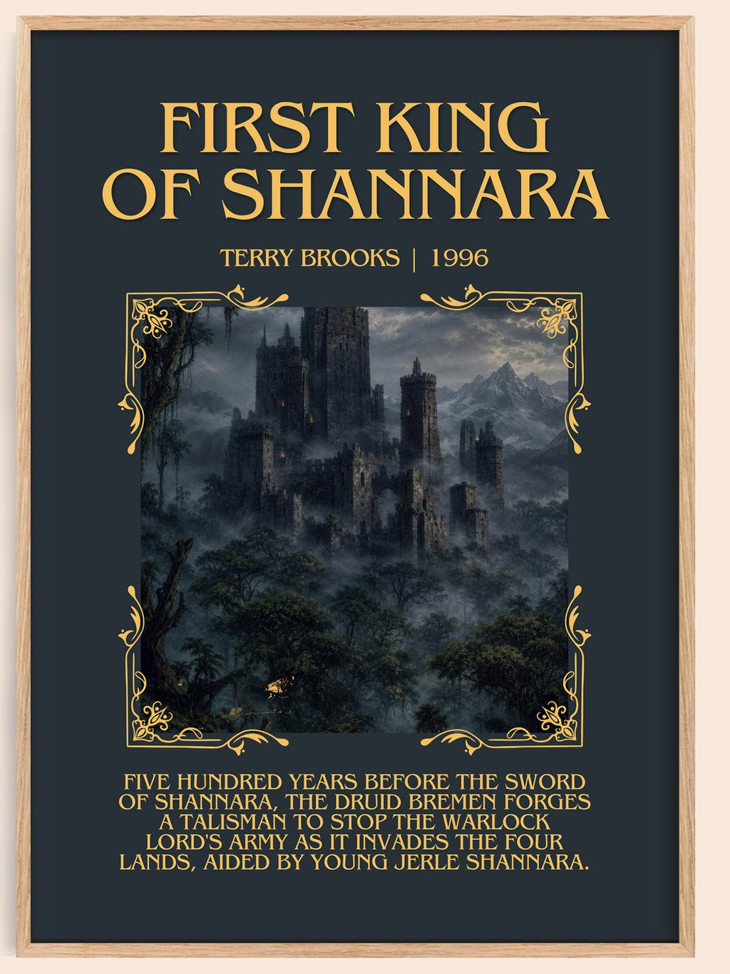 First King of Shannara Minimalist Book Poster by Terry Brooks – book poster