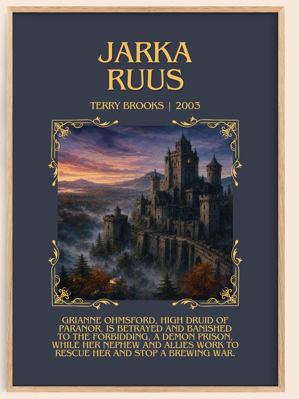 Jarka Ruus Minimalist Book Poster by Terry Brooks – book poster