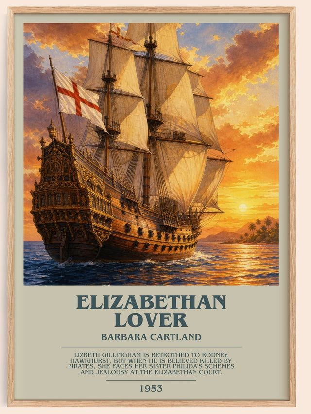 Elizabethan Lover Bookish Wall Art by Barbara Cartland