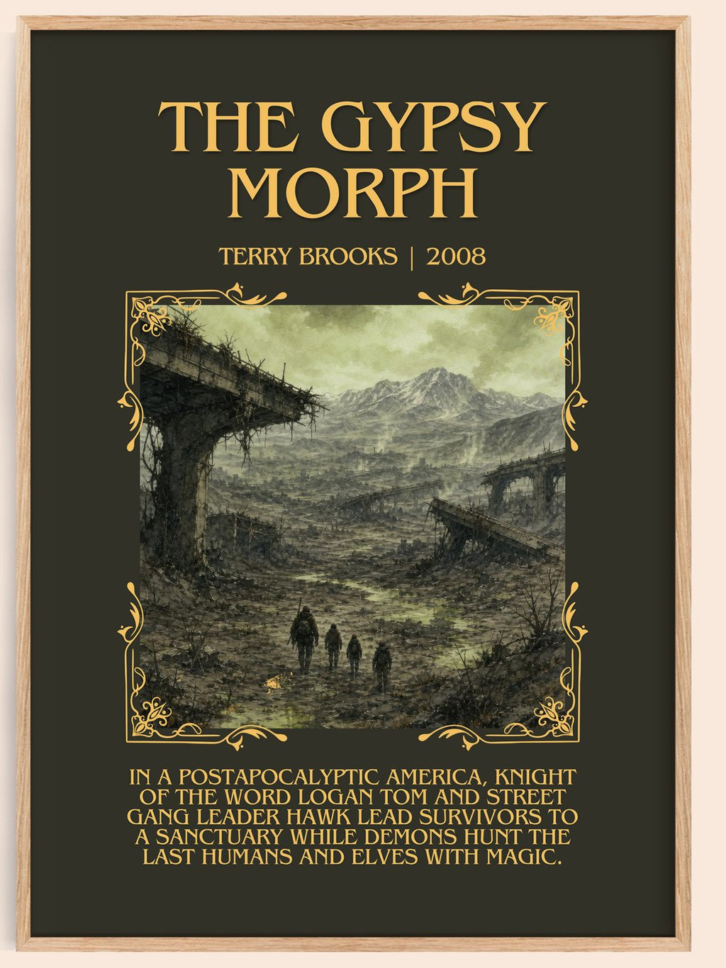 The Gypsy Morph Minimalist Book Poster by Terry Brooks – book poster