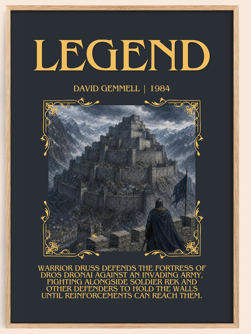 Legend Minimalist Book Poster by David Gemmell – book poster