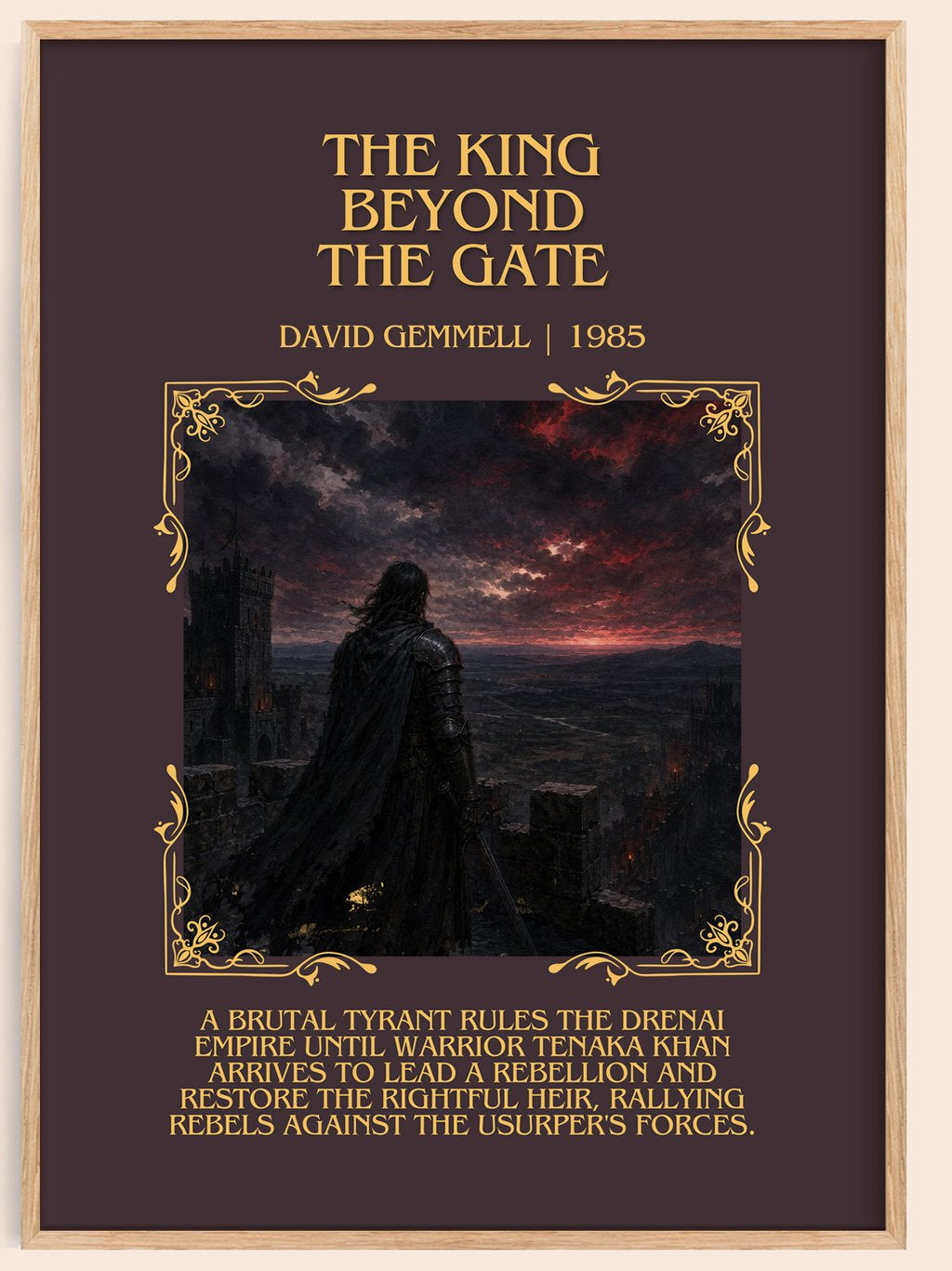 The King Beyond the Gate Minimalist Book Poster by David Gemmell – book poster