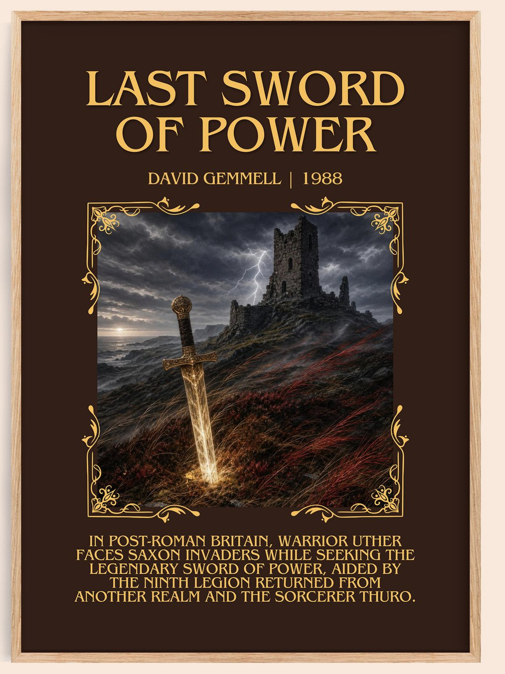 Last Sword of Power Minimalist Book Poster by David Gemmell – book poster