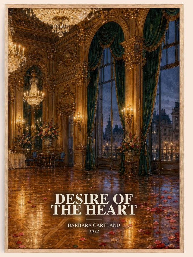 Desire Of The Heart Book Watercolour Illustration by Barbara Cartland