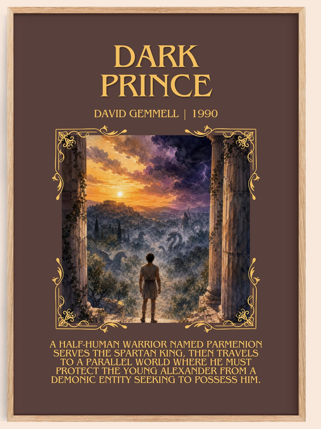 Dark Prince Minimalist Book Poster by David Gemmell – book poster