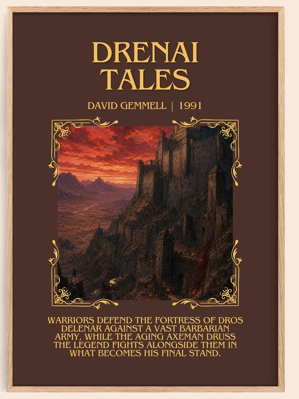 Drenai Tales Minimalist Book Poster by David Gemmell – book poster