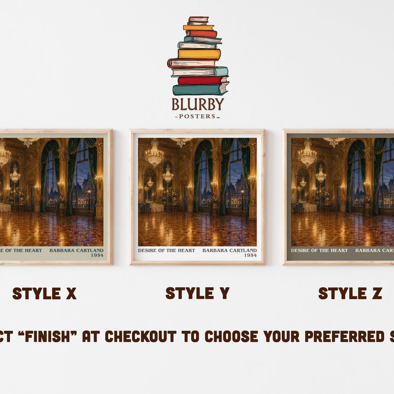 Desire Of The Heart literary print in frame leaning in hallway – romance wall art