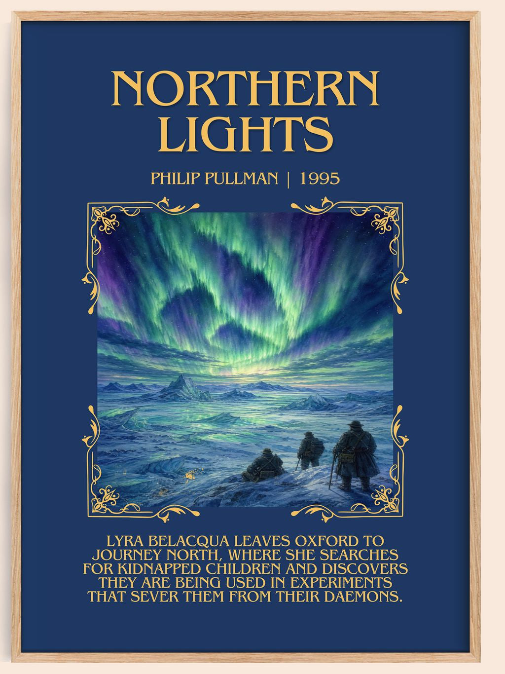 Northern Lights Minimalist Book Poster by Philip Pullman – book poster