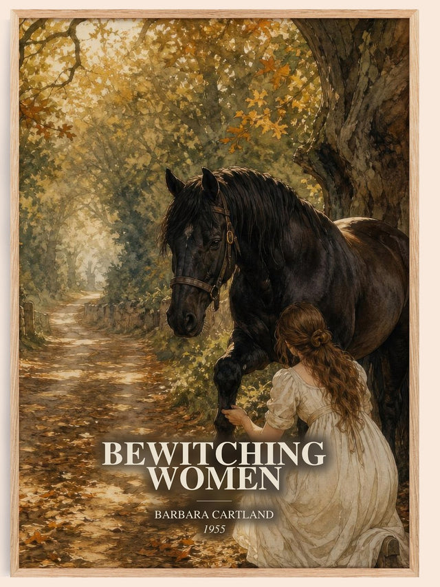 Bewitching Women Book Watercolour Illustration by Barbara Cartland