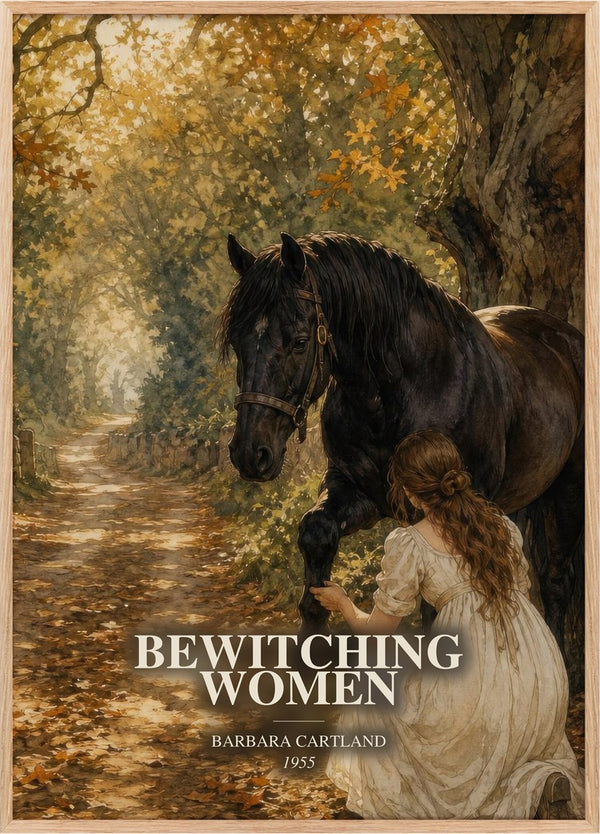Bewitching Women Book Watercolour Illustration by Barbara Cartland