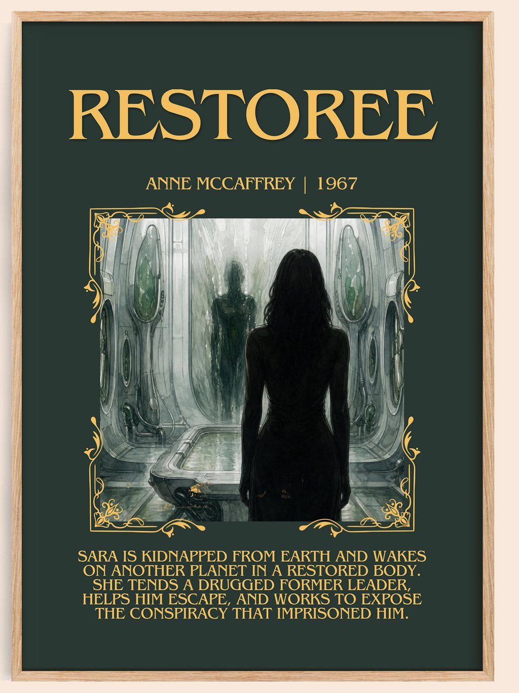 Restoree Minimalist Book Poster by Anne McCaffrey – book poster