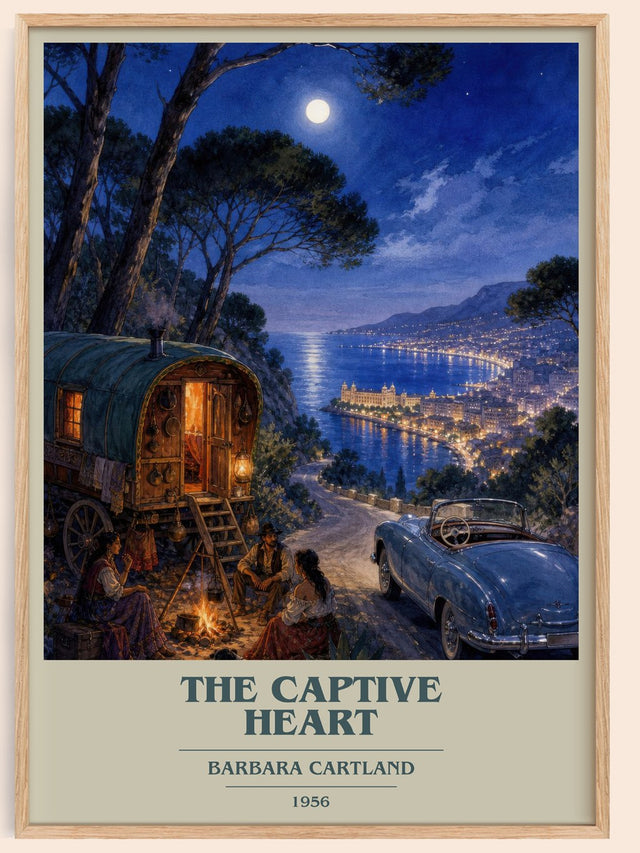 The Captive Heart Book Cover Poster by Barbara Cartland