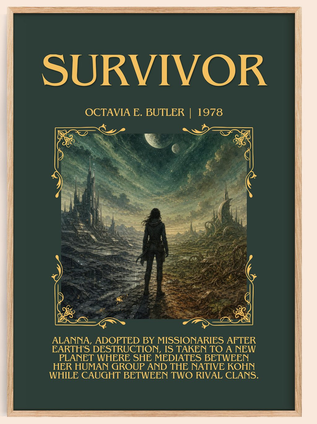 Survivor Minimalist Book Poster by Octavia E. Butler – book poster