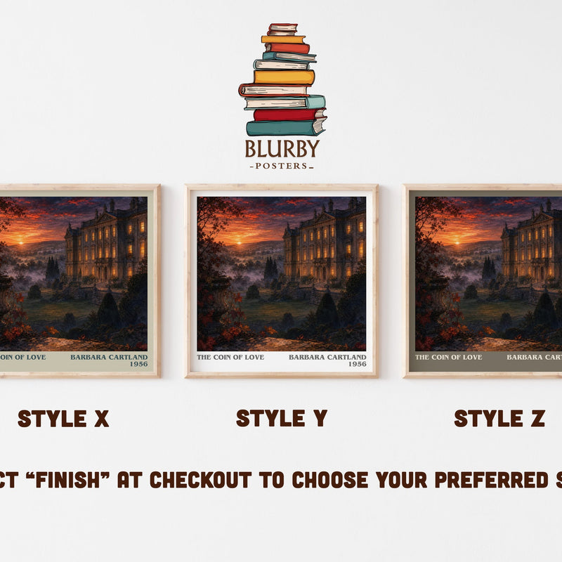 The Coin Of Love literary print in frame leaning in hallway – romance wall art