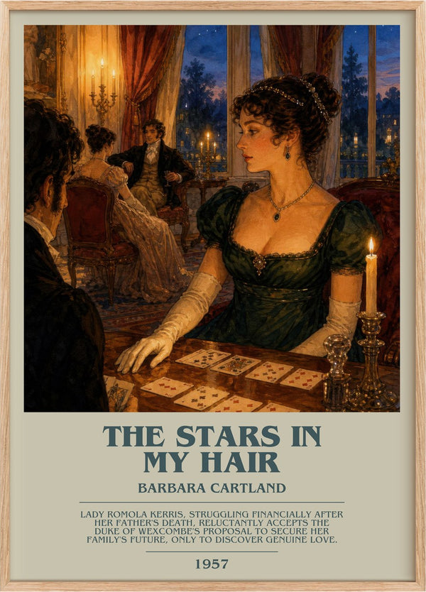 The Stars In My Hair Bookish Wall Art by Barbara Cartland