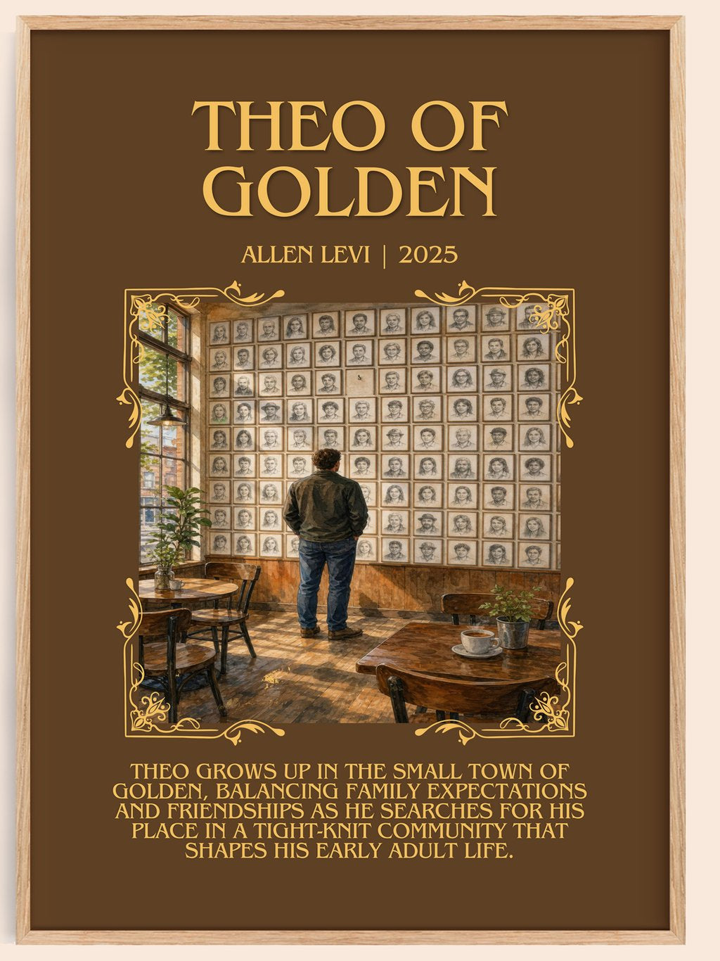 Theo of Golden Minimalist Book Poster by Allen Levi – book poster