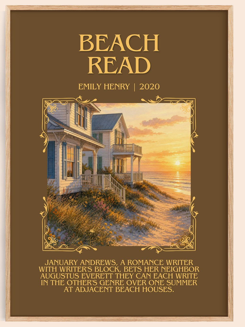 Beach Read Minimalist Book Poster by Emily Henry – book poster
