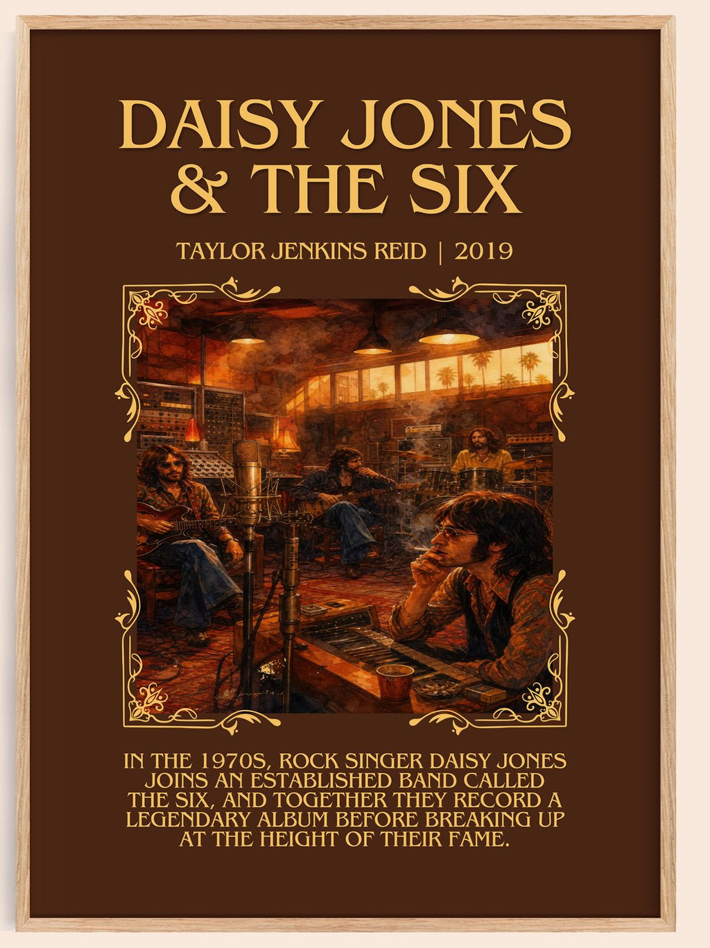 Daisy Jones & The Six Minimalist Book Poster by Taylor Jenkins Reid – book poster