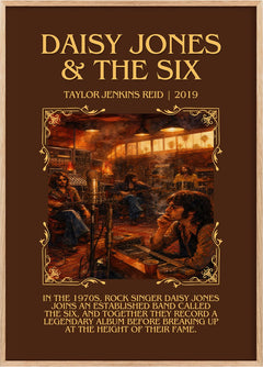Daisy Jones & The Six Minimalist Book Poster by Taylor Jenkins Reid