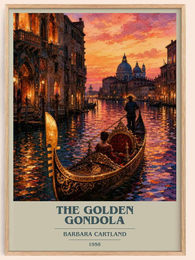 The Golden Gondola Book Cover Poster by Barbara Cartland