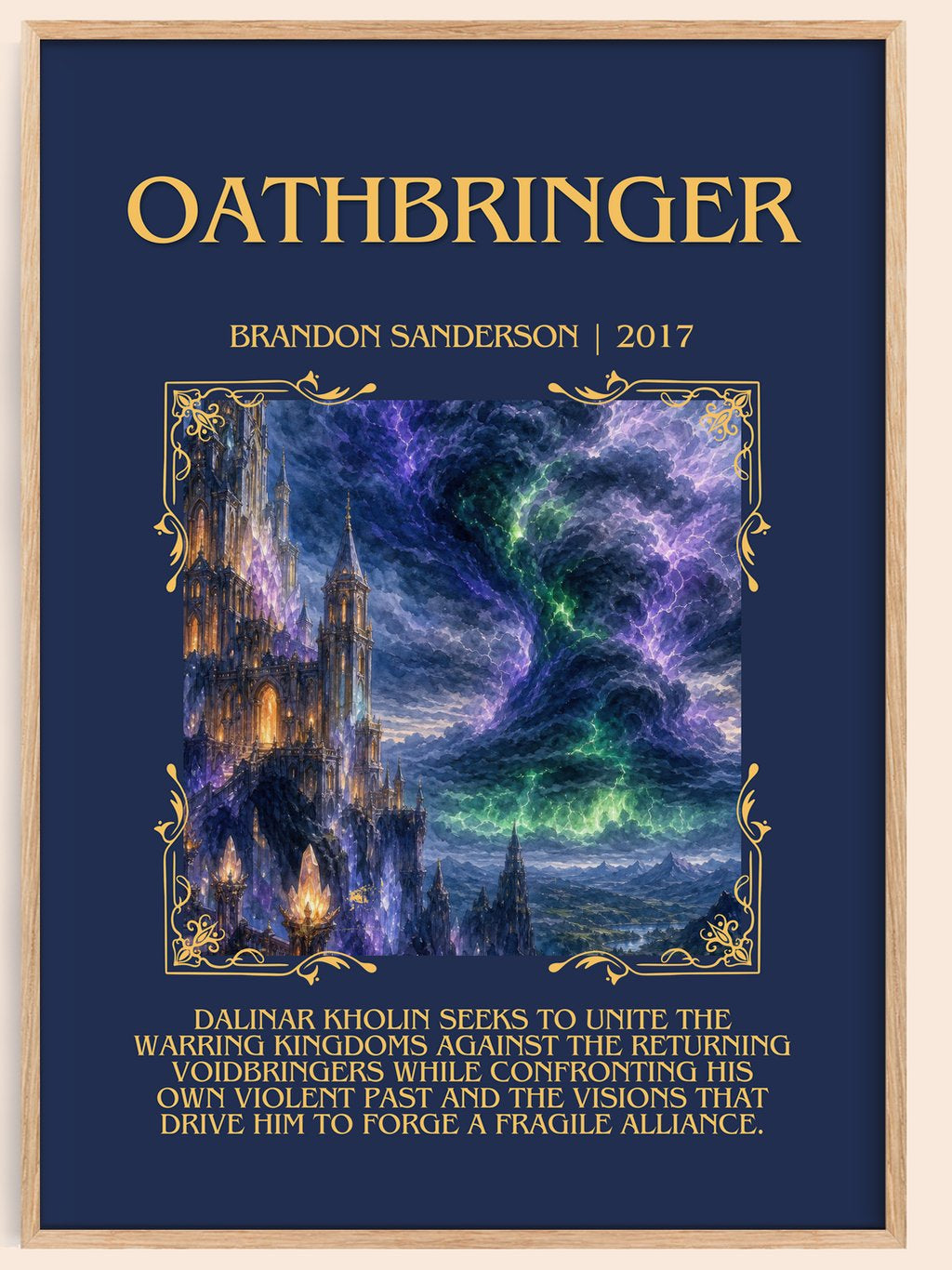 Oathbringer Minimalist Book Poster by Brandon Sanderson – book poster