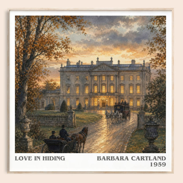 Love In Hiding Literary Art Print by Barbara Cartland