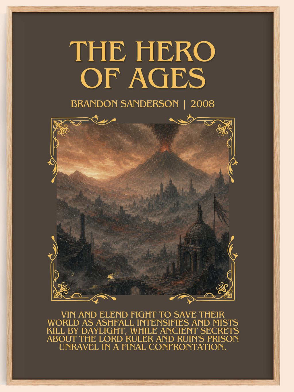 The Hero of Ages Minimalist Book Poster by Brandon Sanderson – book poster