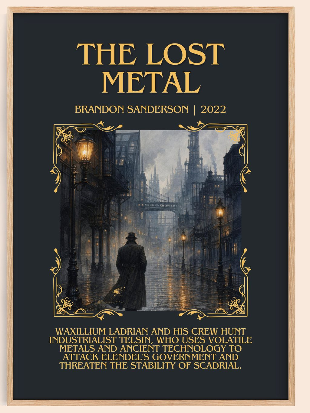 The Lost Metal Minimalist Book Poster by Brandon Sanderson – book poster