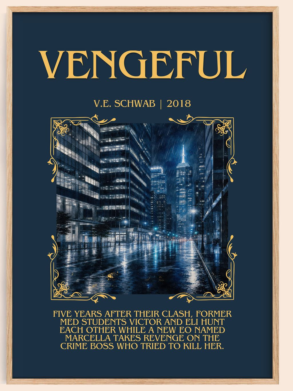 Vengeful Minimalist Book Poster by V.E. Schwab – book poster