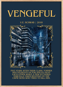 Vengeful Minimalist Book Poster by V.E. Schwab