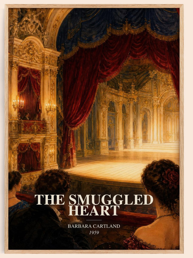 The Smuggled Heart Book Watercolour Illustration by Barbara Cartland