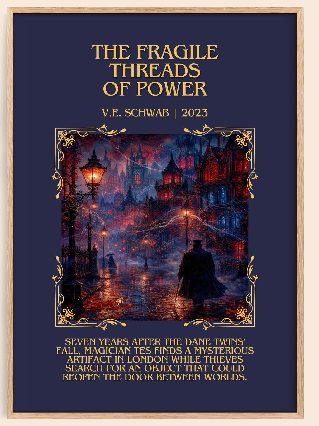 The Fragile Threads of Power Minimalist Book Poster by V.E. Schwab – book poster