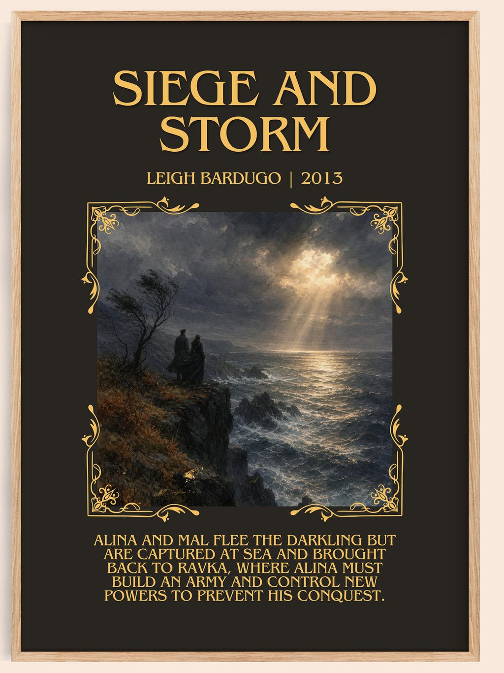 Siege and Storm Minimalist Book Poster by Leigh Bardugo – book poster